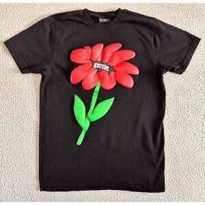 ICE CREAM Flower Black Short Sleeve Shirt Streetwear